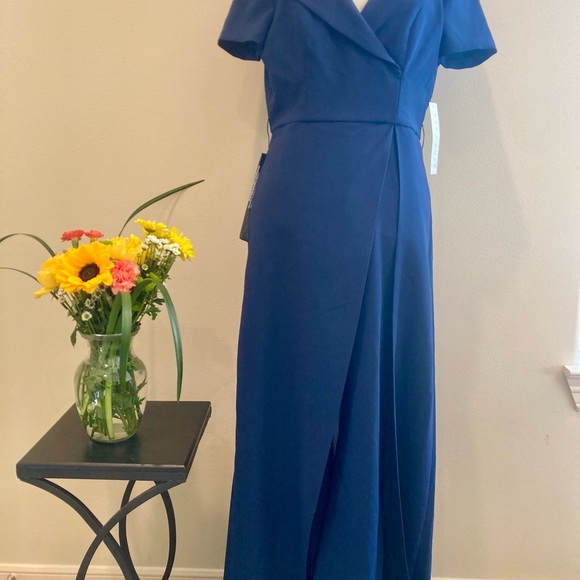 Kay Unger Deep Blue Jumpsuit / Walk-thru Dress - Picture 6 of 8